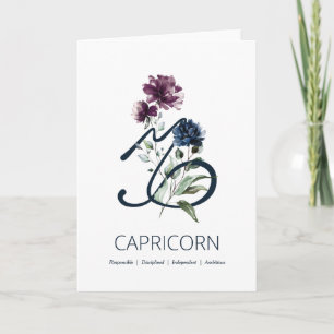 Capricorn Traits Birthday Card