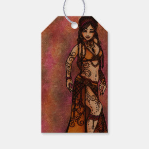 Capricorn Tribal Belly Dancer Gift Tags