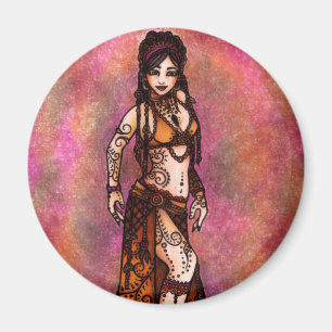 Capricorn Tribal Belly Dancer Magnet