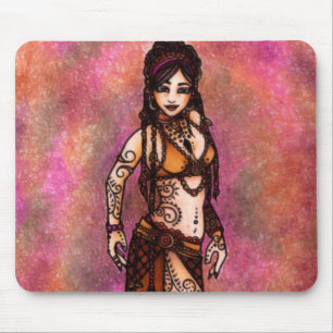 Capricorn Tribal Belly Dancer Mouse Pad