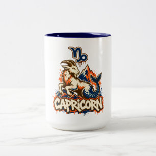 Capricorn Urban Street Art Graffiti Two-Tone Coffee Mug