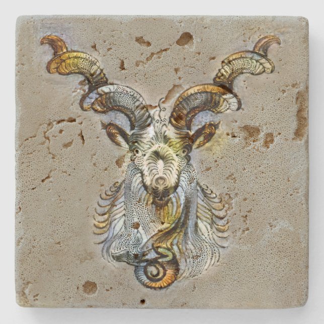 Capricorn Venice Stone Coaster (Front)