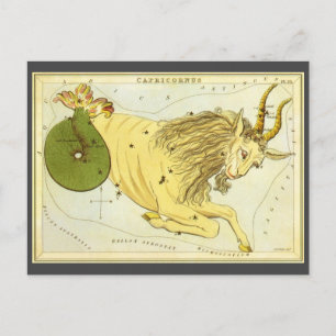 Capricorn Vintage Constellation, Urania's Mirror Postcard
