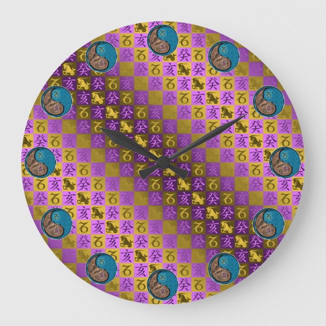Capricorn & Water Boar Large Clock (Front)