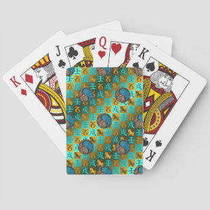 Capricorn & Water Dog Playing Cards