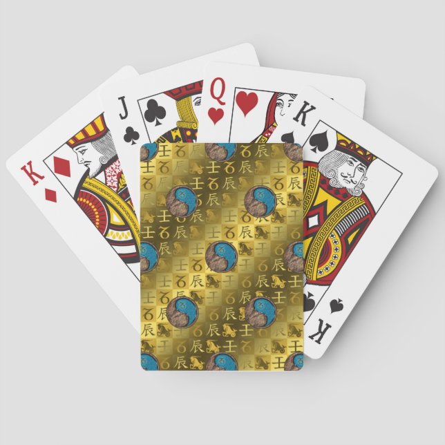 Capricorn & Water Dragon Playing Cards (Back)