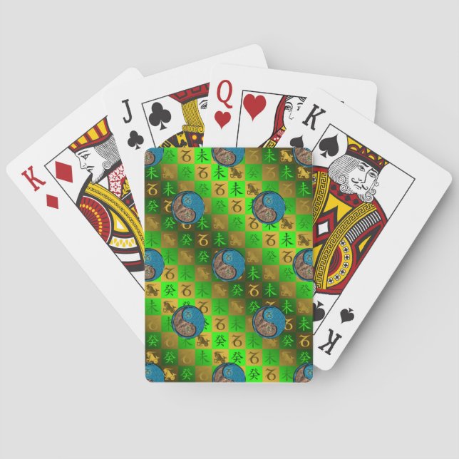 Capricorn & Water Goat Playing Cards (Back)