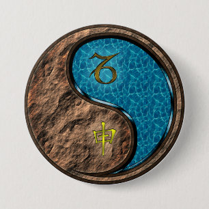 Capricorn & Water Monkey 7.5 Cm Round Badge