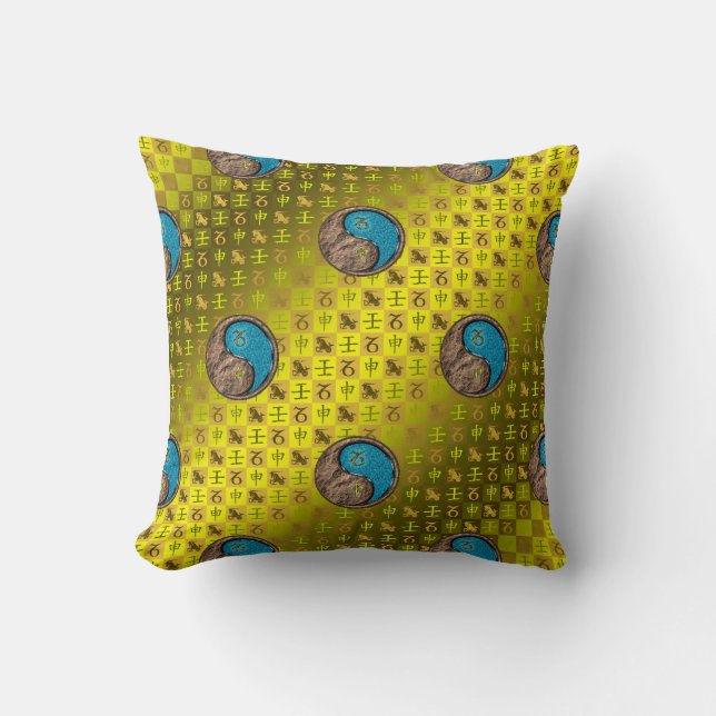 Capricorn & Water Monkey Cushion (Front)