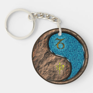Capricorn & Water Monkey Key Ring