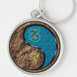 Capricorn & Water Monkey Key Ring