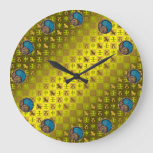 Capricorn & Water Monkey Large Clock