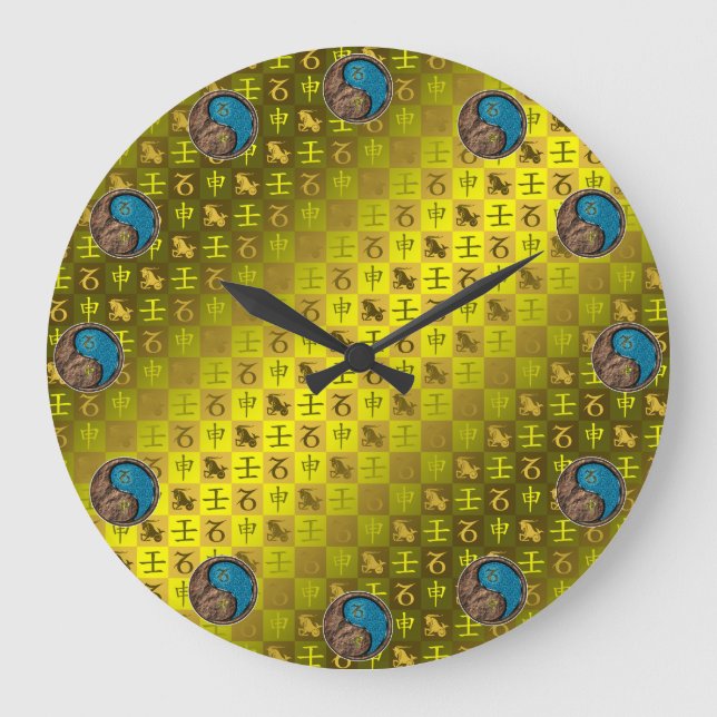Capricorn & Water Monkey Large Clock (Front)
