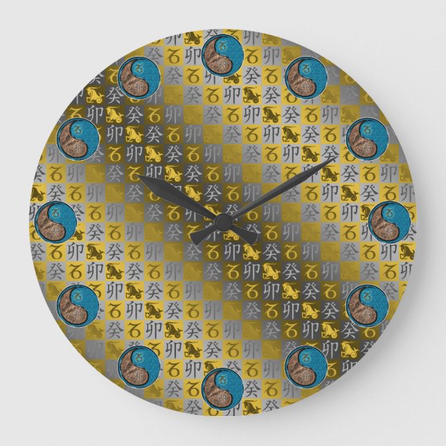 Capricorn & Water Rabbit Large Clock (Front)
