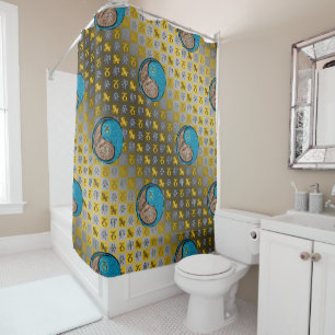 Capricorn & Water Rabbit Shower Curtain