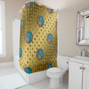 Capricorn & Water Rat Shower Curtain