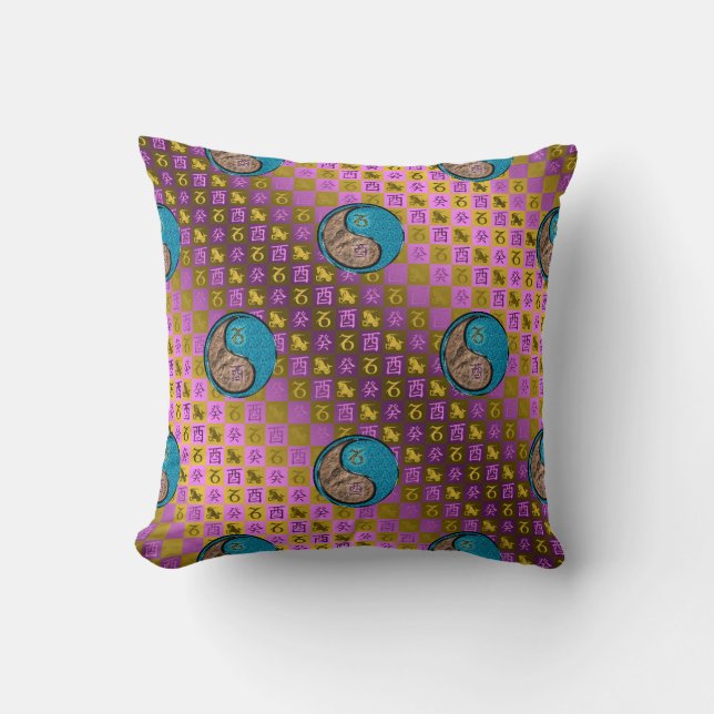 Capricorn & Water Rooster Cushion (Front)