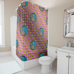 Capricorn & Water Rooster Shower Curtain