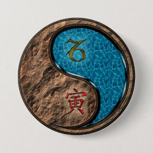 Capricorn & Water Tiger 7.5 Cm Round Badge