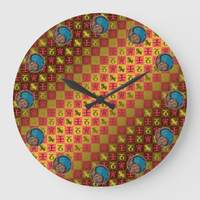 Capricorn & Water Tiger Large Clock (Front)