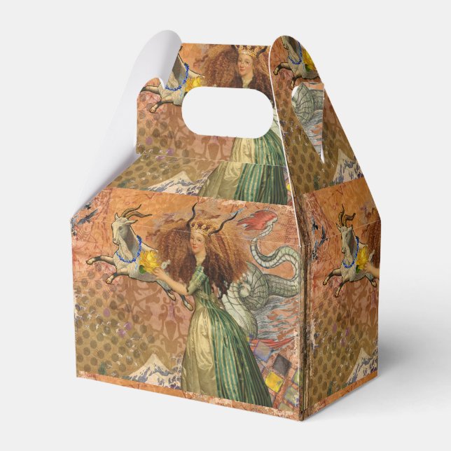 Capricorn Woman Goat Whimsical Fun Favour Box (Front Side)