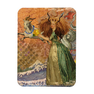 Capricorn Woman Goat Whimsical Fun Magnet