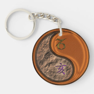 Capricorn & Wood Boar Acrylic Keychain