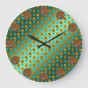 Capricorn & Wood Dog Large Clock