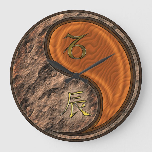 Capricorn & Wood Dragon Large Clock (Front)