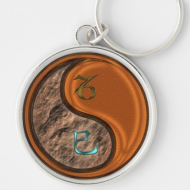 Capricorn & Wood Snake Key Ring (Front)