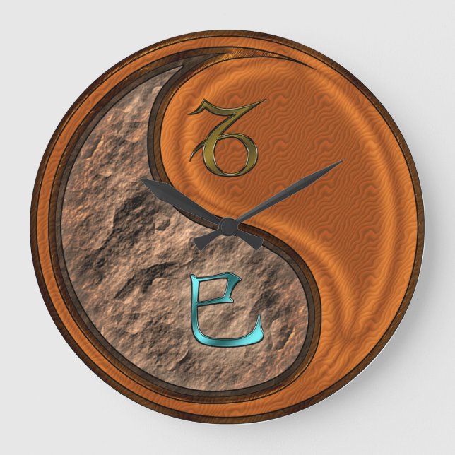 Capricorn & Wood Snake Large Clock (Front)