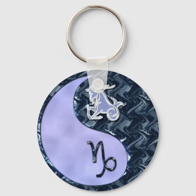 Capricorn Yin Yang Key Ring (Front)