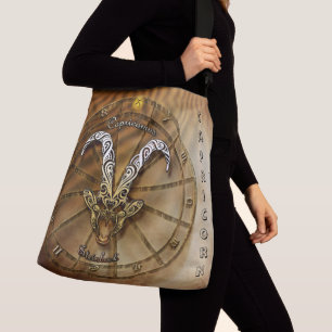 Capricorn Zodiac Astrology design Crossbody Bag
