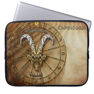 Capricorn Zodiac Astrology design Laptop Sleeve