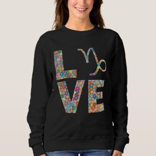 Capricorn Zodiac Astrology Love Flowers Sweatshirt