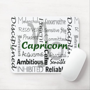 Capricorn Zodiac Astrology Traits Collage Mouse Pad