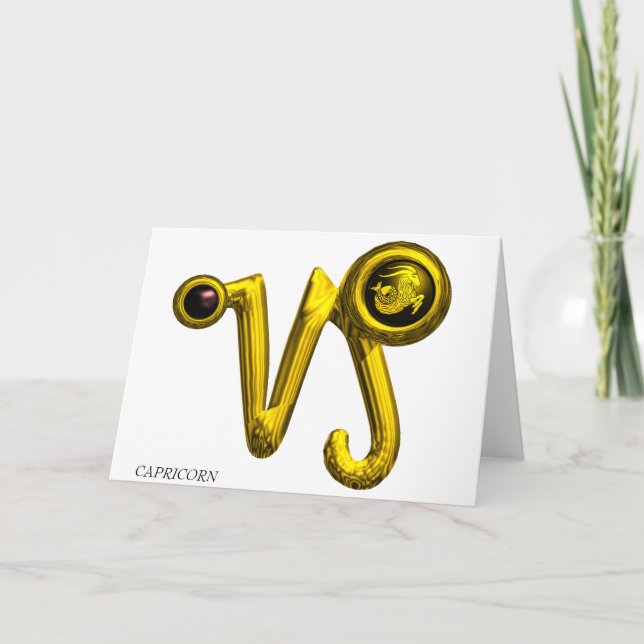CAPRICORN Zodiac Birthday Card (Front)