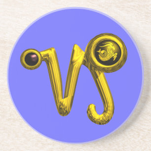 CAPRICORN ZODIAC BIRTHDAY JEWEL Gold ,Black Onyx Coaster