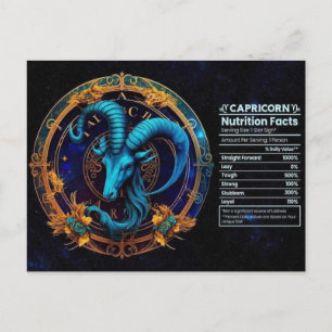 Capricorn Zodiac Birthday Postcard