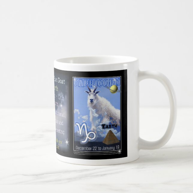 Capricorn Zodiac Cup or mug (Right)