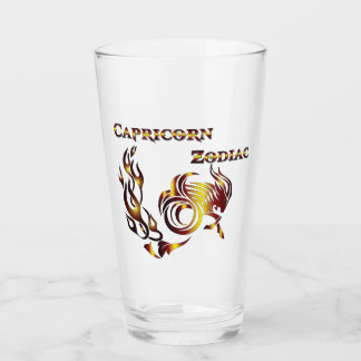 Capricorn Zodiac Drinkware Glass