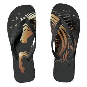 Capricorn Zodiac Gold Horse Astrology Thongs