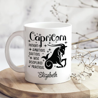 Capricorn Zodiac Horoscope Custom Name  Coffee Mug