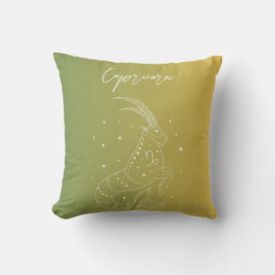 Capricorn zodiac horoscope star sign gradient cushion