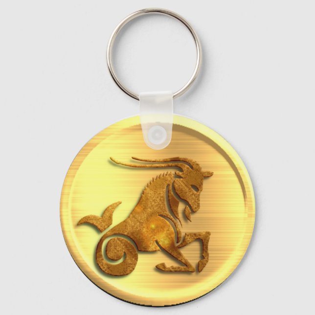 Capricorn Zodiac Keychain (Front)
