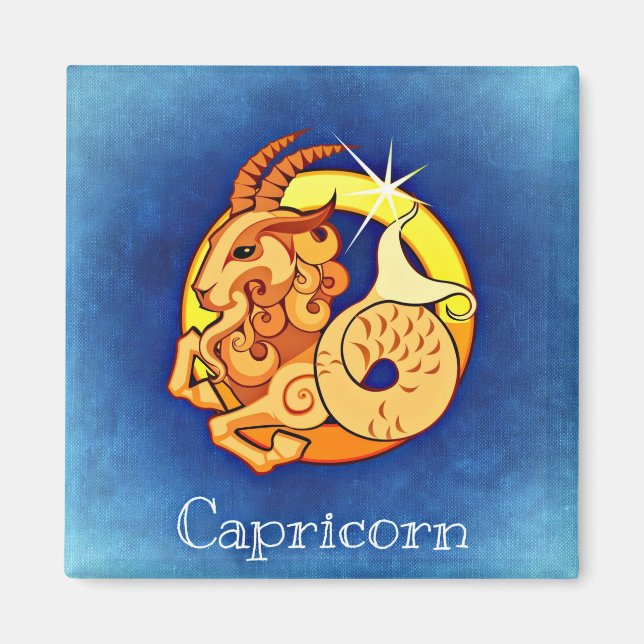 capricorn zodiac magnet (Front)