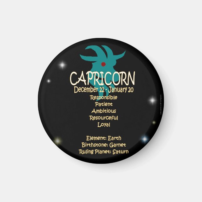 Capricorn zodiac magnet (Front)
