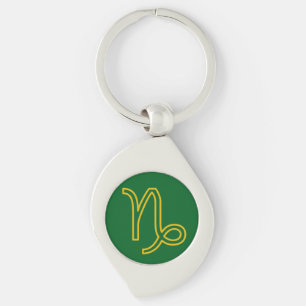 Capricorn Zodiac Metal Keychain