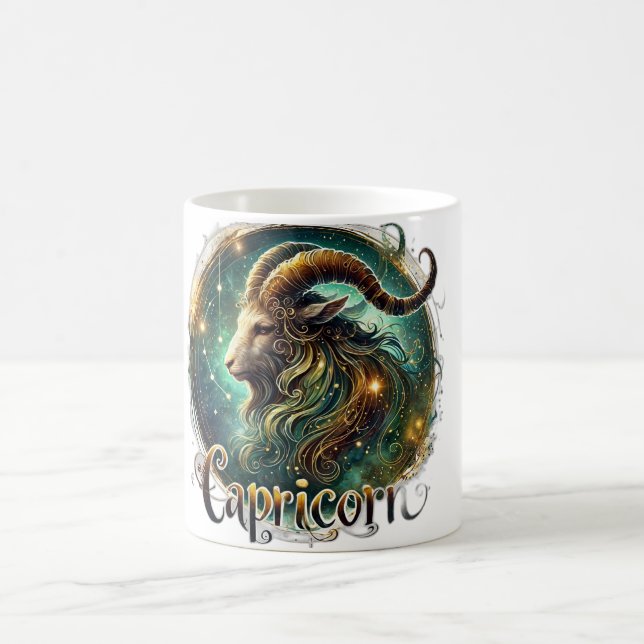 Capricorn Zodiac Mug – Elegant & Cosmic Design ♑✨ (Center)
