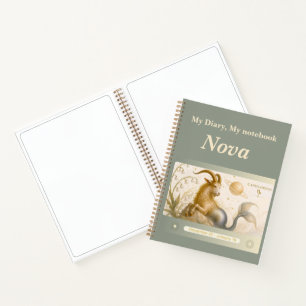 Capricorn Zodiac Notebook/Diary – Art Nouveau Notebook